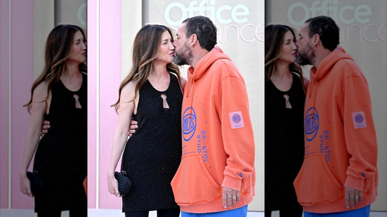 Jackie Sandler and Adam Sandler kissing