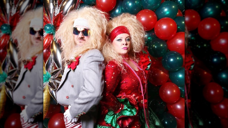 Ben Falcone and Melissa McCarthy Christmas photo
