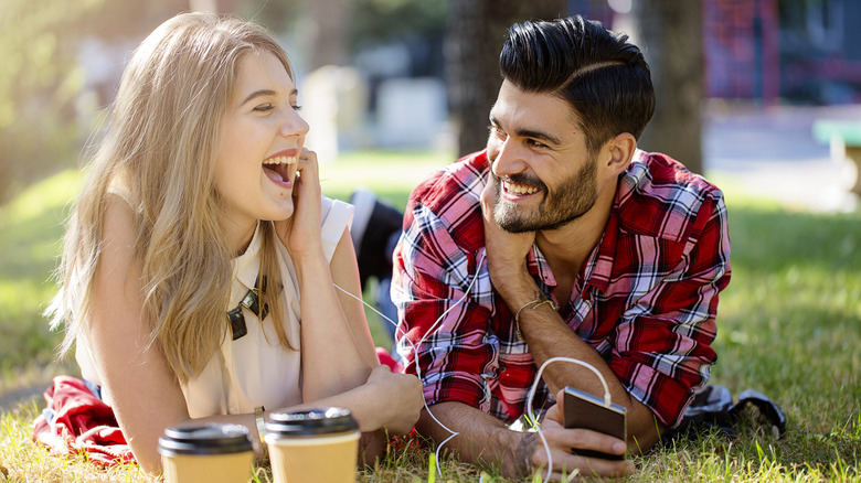 couple listening to music