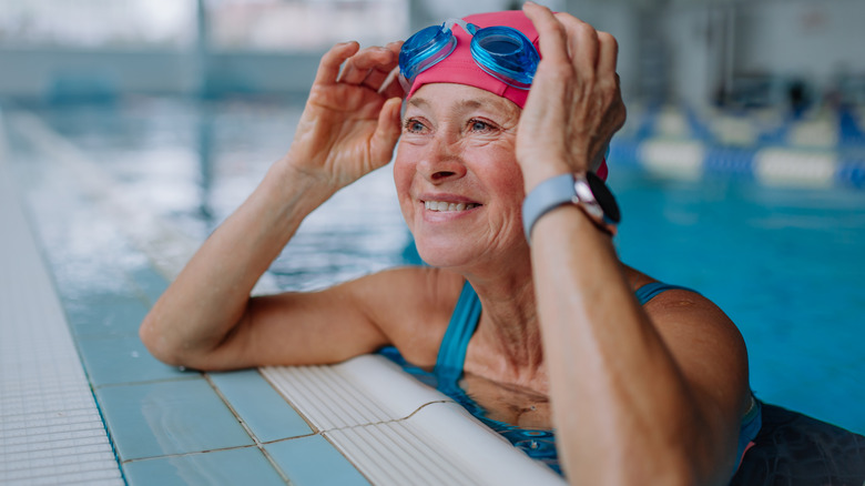 Woman swimming