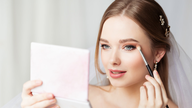 using synthetic makeup brush
