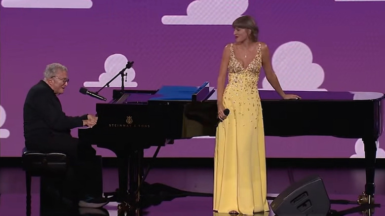 Taylor Swift singing with Randy Newman