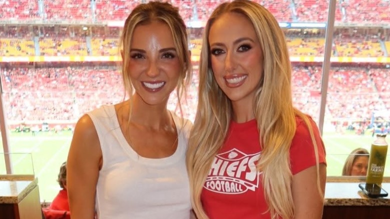 Dani Austin and Brittany Mahomes at a Chiefs game