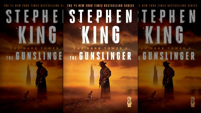 The book cover of "The Dark Tower I: The Gunslinger" by Stephen King