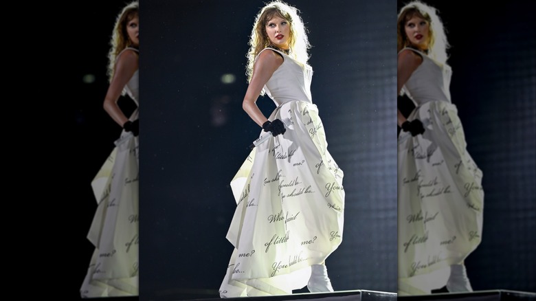 Taylor Swift's white Eras Tour dress for The Tortured Poets Department
