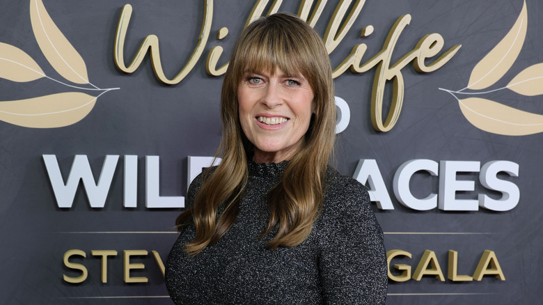 Terri Irwin wearing a sparkly dress at the Steve Irwin Gala