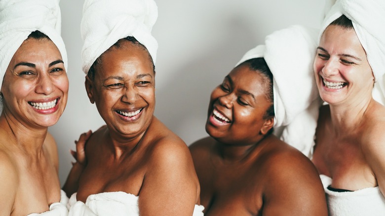 multigenerational group of smiling women