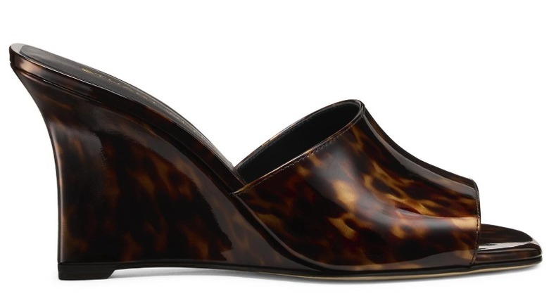 The tortoiseshell Vinnie wedge mule from Stuart Weitzman