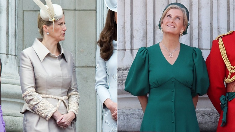Sophie, Duchess of Edinburgh in unflattering outfits at Trooping the Colour in 2012 and 2025