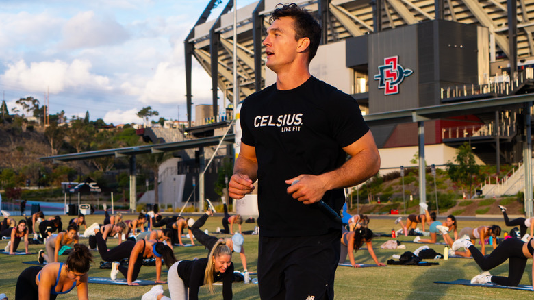 Tyler Cameron at Fit Stops San Diego State University