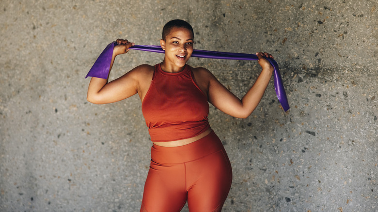 woman in workout gear