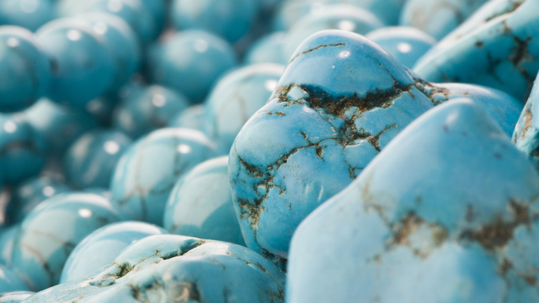 turquoise stones and beads