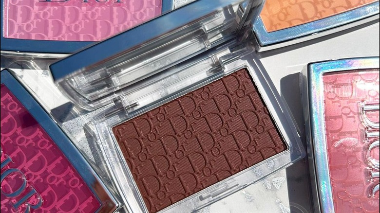 Closeup of Dior blushes