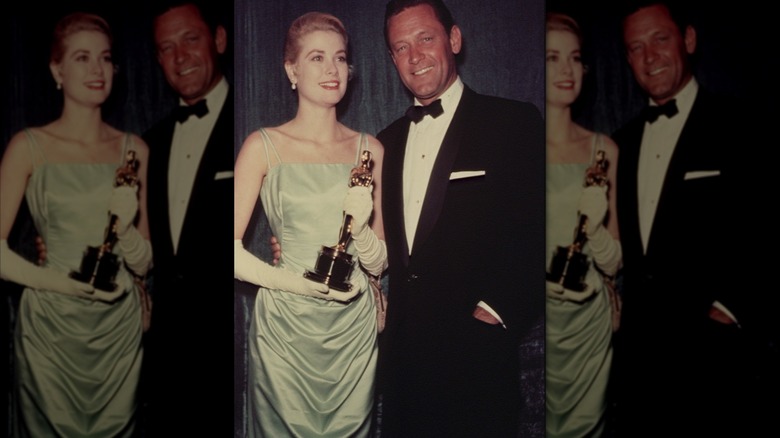 Grace Kelly and William Holden at the 27th Academy Awards in 1955