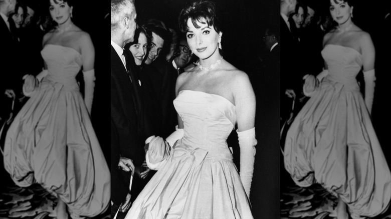 Joan Collins at the 30th annual Academy Awards in March 1958