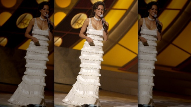 Eva La Rue on stage at the Daytime Emmy Awards