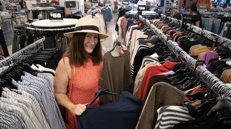 woman shopping in Nordstrom 