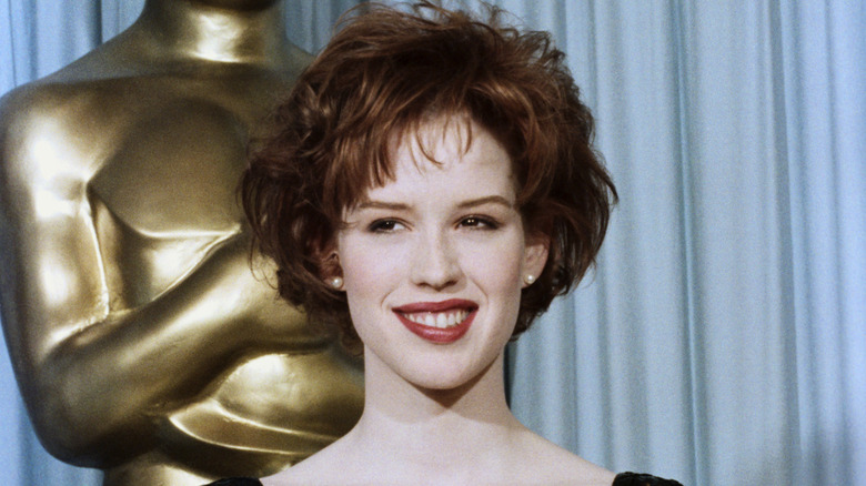 Molly Ringwald backstage at the Academy Awards Show on March 30, 1987