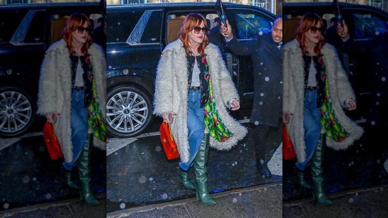 Molly Ringwald is seen outside "GMA" on January 26, 2024 in New York City