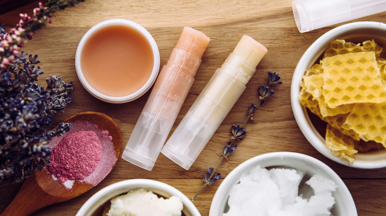 Lip balms around calming ingredients