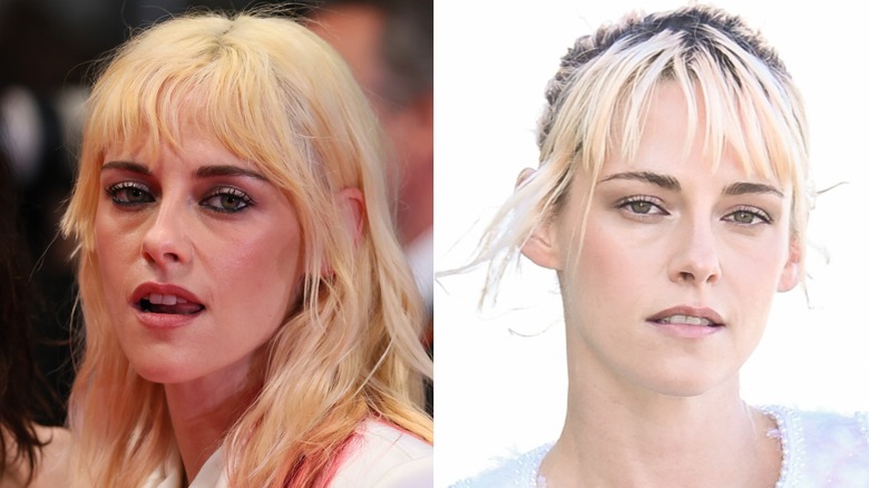 Kristen Stewart before and after debuting a new untindy and damaged haircut