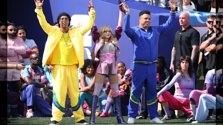 Madonna at the 2026 FIFA World Cup Final with Ronaldo and Ronaldinho