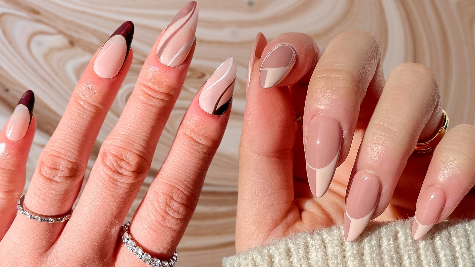 The Chocolate Milk French Manicure Is Putting A Funky Twist On The