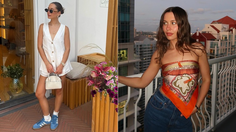 Side-by-side images of Natasha Bure in 2024