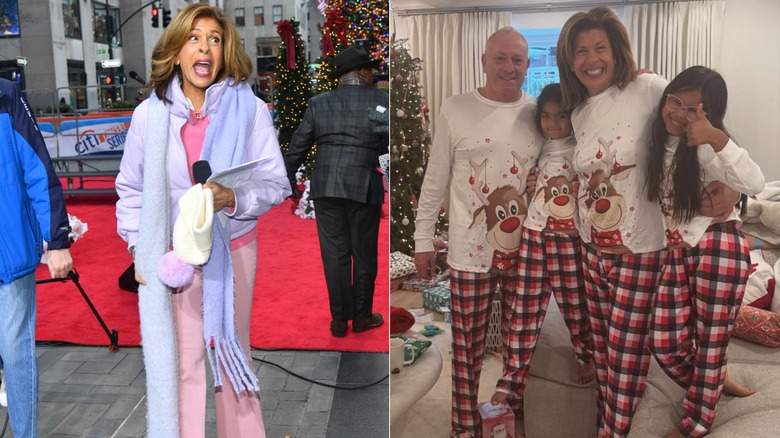 Hoda Kotb in 2023 and 2024 at Christmas.