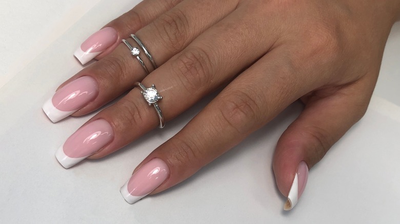 hand with french manicure