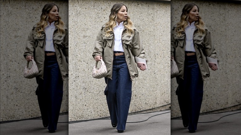 Woman wearing jeans