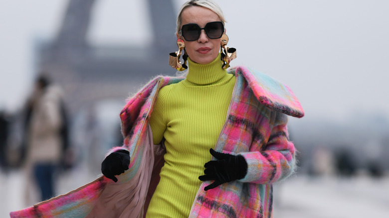 Fashionable woman wearing pink