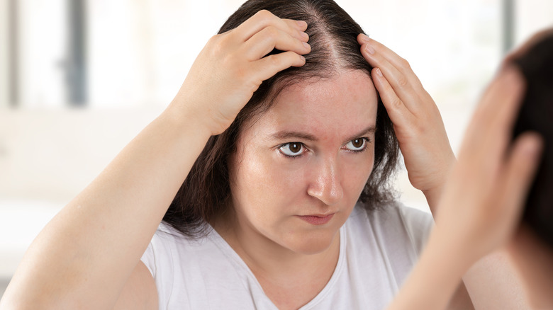 woman with thinning hair