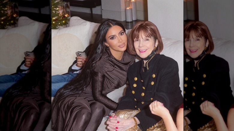 Kim Kardashian with her grandma MJ