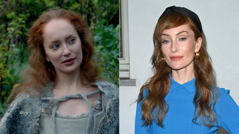 Lotte Verbeek in Season 1 of Outlander and in 2021