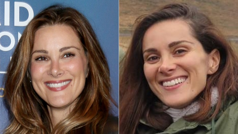 L: Stefania Spampinato attends the 27th Annual Access To Justice gala at Beverly Wilshire, A Four Seasons Hotel on October 29, 2025 ; R: A photo of Stefania Spampinato traveling in Iceland