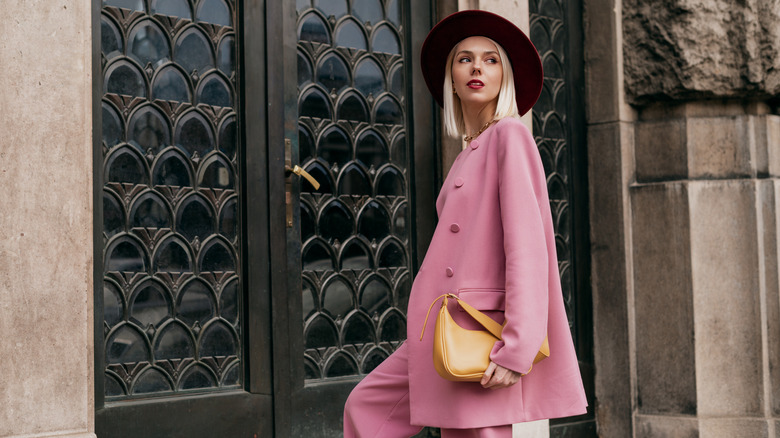 Girl in pink outfit