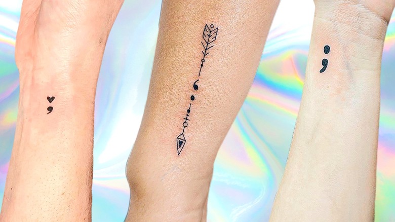 Composite semicolon tattoos