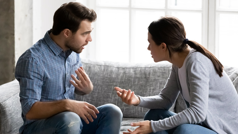 Couple having a serious talk