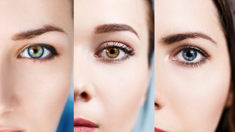 women with different eye colors
