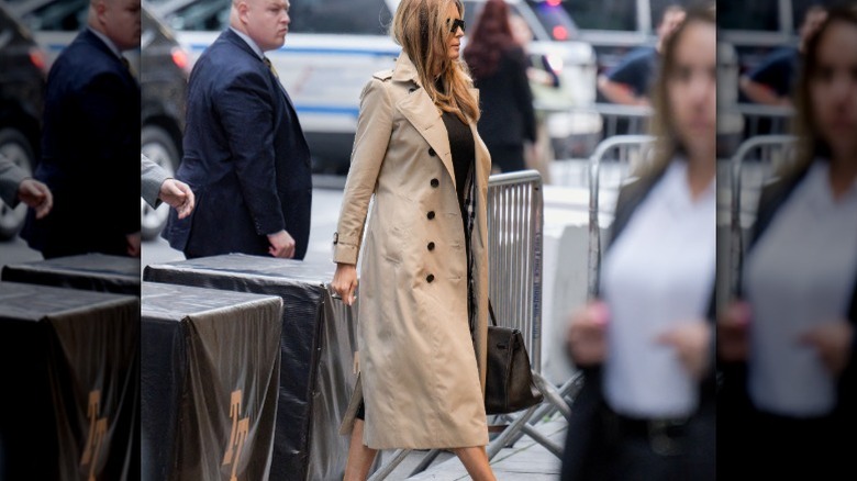 Melania Trump carries a black Birkin in Manhattan
