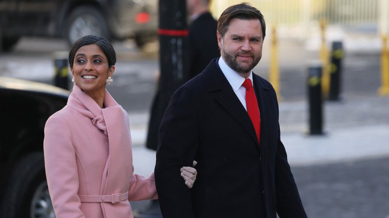 Usha Vance and JD Vance at the inauguration
