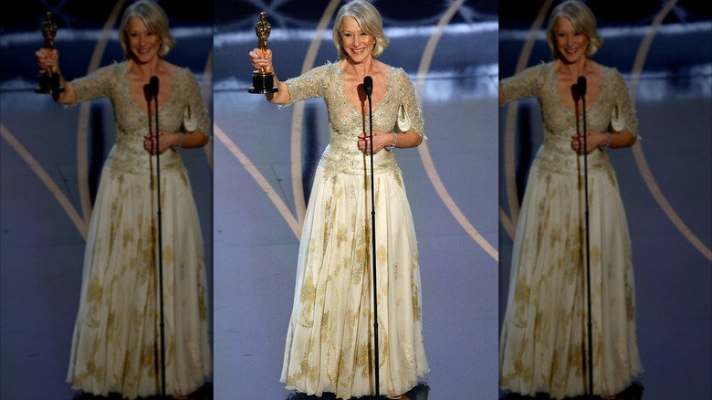 Helen Mirren wins best actress at the 79th annual Academy Awards in Hollywood in February 2007