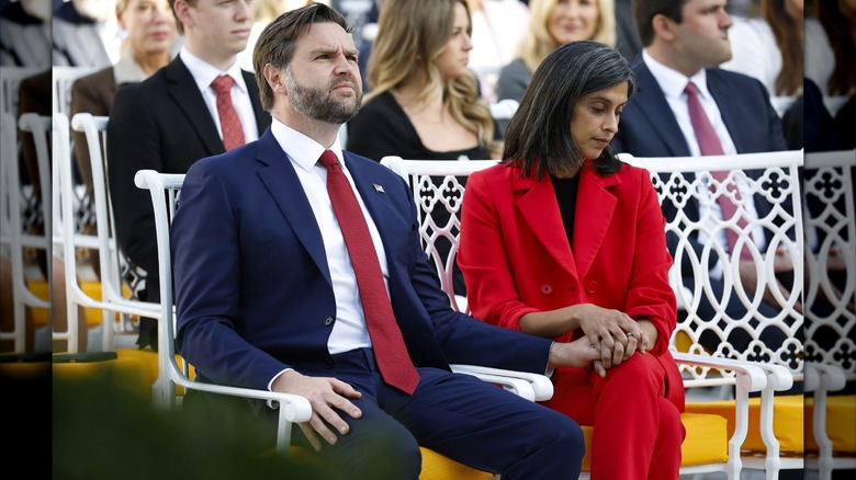 Usha Vance at the Presidential Medal of Freedom ceremony for Charlie Kirk