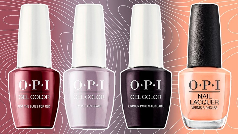 Four OPI nail polish bottles