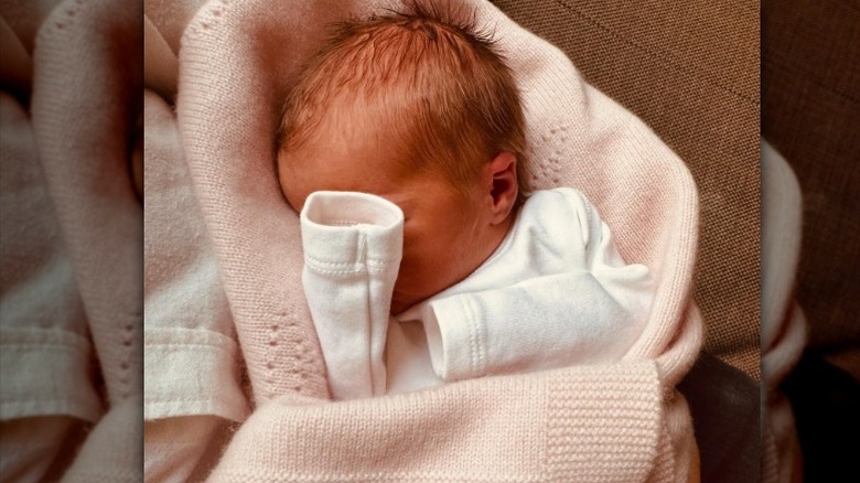 Athena Mapelli Mozzi just after her birth