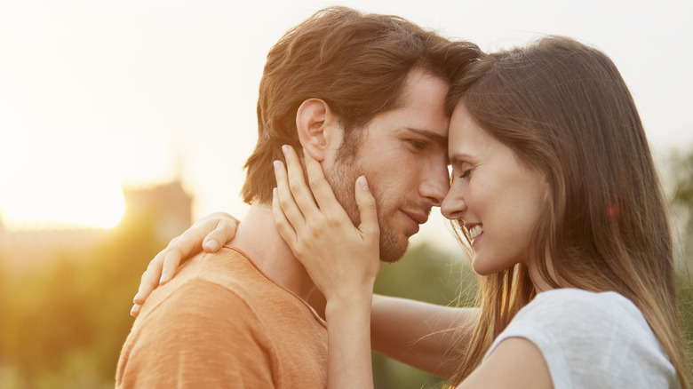 Man and woman hugging 