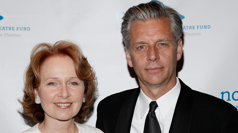 Kate Burton and husband Michael Ritchie pose on the red carpet together