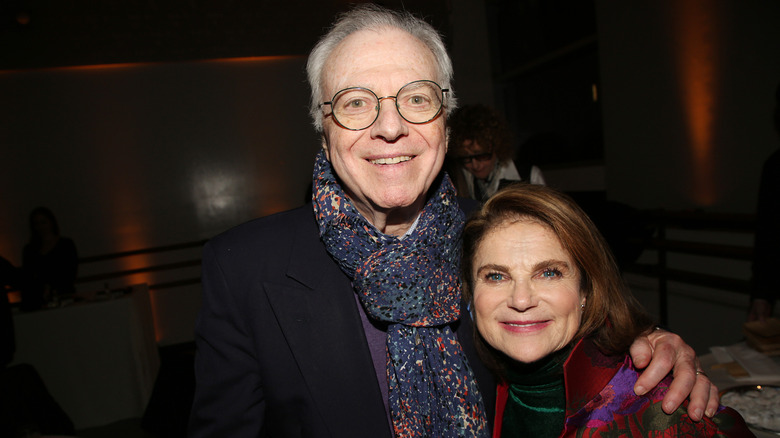 Tovah Feldshuh poses with longtime husband Andrew Harris Levy at a press event.