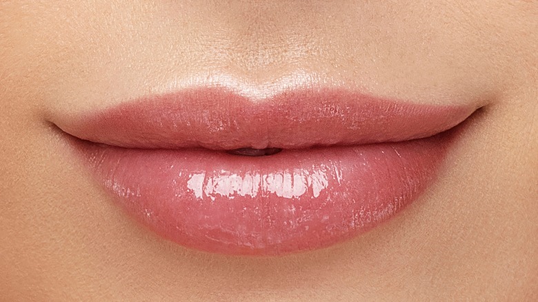 close up of woman's lips 